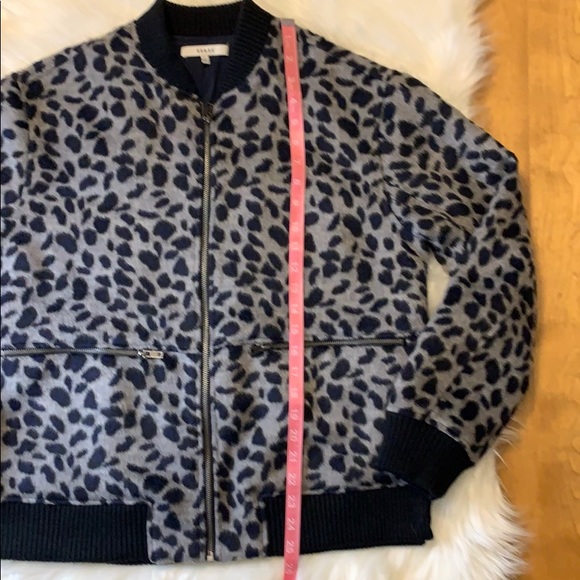Ro & De faux fur wool blend bomber jacket leopard - Picture 5 of 10
